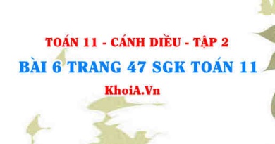 Bài 6 trang 47 Toán 11 tập 2 Cánh Diều